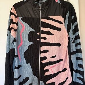 Jamie Sadock Black and Pink Patterned Jacket